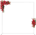 Fomcet White Square Backdrop Stand 6.6x6.6ft Metal Square Arch Stand by Fomcet