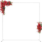 Fomcet White Square Backdrop Stand 6.6x6.6ft Metal Square Arch Stand by Fomcet