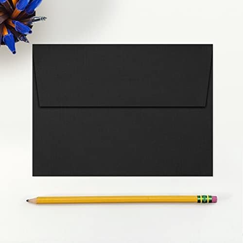 LUXPaper A7 Invitation Envelopes | Peel & Press | 5 1/4" x 7 1/4" | Black Linen | 80lb. Text | 250 Qty - Image 4