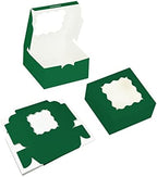 Bakepacker Deep Green Cookie Boxes With Window 6x6x3 inches 60pcs - Image 3