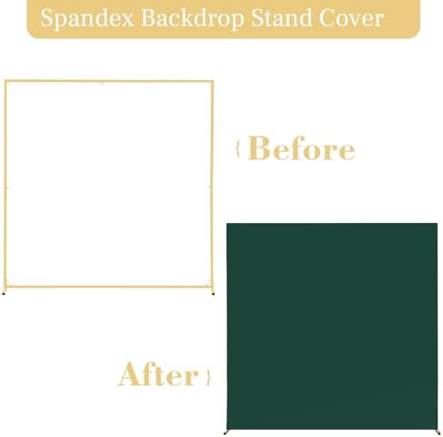 Besutolife Square Arch Backdrop Cover, 8×8 FT Spandex Arch Covers Stretchy Fitted Balloon Arch Stand Cover for Wedding, Birthday Party, Baby Shower, Photo Booth, Graduation Ceremony, Dark Green - Image 6