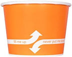 Karat [12oz - 1000 ct] Paper Ice Cream Cups & Soup Bowls for Hot/ Cold Food - Ideal for Soup, Ice Cream, Gelato, Yogurt and Snacks - Orange by Karat
