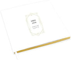 Andaz Press Personalized Wedding Guestbook with Gold Accents, Gold Art Deco White Guest Sign in Guest Registry 120 Pages 8.5 X 8.5 Memories Book for DIY, Scrapbook, Photo Album by AndazPress
