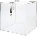 Marketing Holders Clear Ballot Suggestion Box and Lock 10" x 10" Without Header Sign Great for Shows and Expos Lot of 1 by MarketingHolders