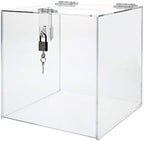 Marketing Holders Clear Ballot Suggestion Box and Lock 10" x 10" Without Header Sign Great for Shows and Expos Lot of 1 by MarketingHolders