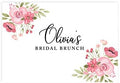 Andaz Press Custom Personalized Disposable Paper Placemats, 12 x 18 Inch, Set of 25, Custom Bridal Brunch Pink Floral, Tableware, Dining, Tabletop, Table Setting for Bridal Shower, Bridal Brunch by AndazPress