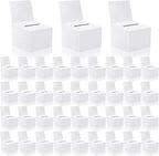 Raffle Boxes Ballot Box for Fundraising,Cardboard Box with Slot for Ticket and Removable Header Donation Boxes for Collecting Business Card Voting Contest (White 40 PCS, 6.5×4.5×4.5inch) by zzhxkjhky