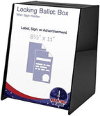Locking Ballot Box 8.75" Countertop Raffle Thoughts or Suggestion Forms Collection Bin Black Acrylic by Marketing Holders - Image 3