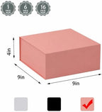iloMAOZX Pink Gift Box, 9x9x4Inch Gift Boxes for Presents & Packaging - Image 2