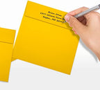 LUXPaper Square Invitation Envelopes | Peel & Press | 6 1/2" x 6 1/2" | Sunflower Yellow | 80lb. Text | 250 Qty - Image 6