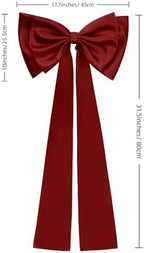 Detachable Coquette Satin Big Bow for Dress Cute Decor Bowknot - Image 4