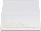 Scribble Vintage Swirl Place Cards, Ivory, Set of 60, Pre-cut and Scored - Image 5