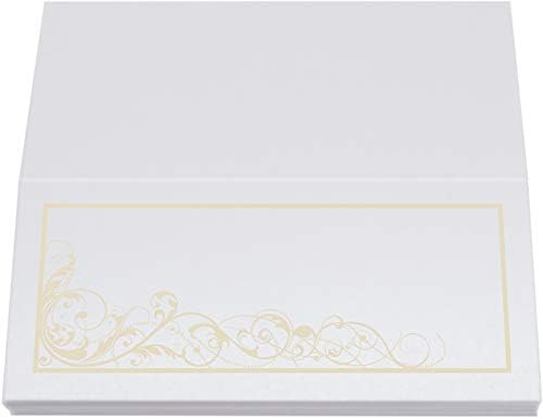 Scribble Vintage Swirl Place Cards, Ivory, Set of 60, Pre-cut and Scored - Image 5