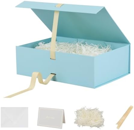 Large Gift Boxes with Lids 5 Pcs 13X9X4 In Blue Magnetic Gift Box Large by Unknown