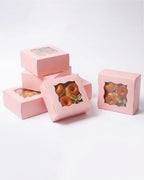 Bakepacker Pink Cookie Boxes With Window 6x6x3 inches 240pcs - Image 3