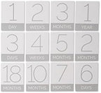 Little Unicorn Keepsake Monthly Milestone Photo Blanket – 47” x 46” – Milestone Cards Included - 100% Cotton Muslin – Machine Washable – Playful Designs - for Boys & Girls (Tropical Leaf) - Image 5