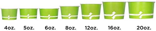 Karat [12oz - 1000 ct] Paper Ice Cream Cups & Soup Bowls for Hot/ Cold Food - Ideal for Soup, Ice Cream, Gelato, Yogurt and Snacks - Green - Image 7