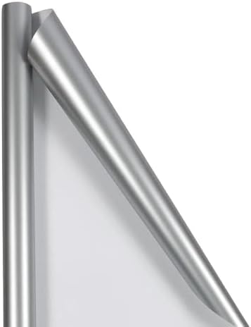 JAM Paper Gift Wrap - Matte Wrapping Paper - 100 Sq Ft Total - Matte Silver - 4 Rolls/Pack - Image 2