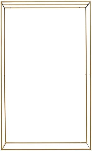 5.3x9.2ft/1.62x2.8m Wedding Arch Metal Garden Arbor Square Backdrop Stand Wedding Arches for Ceremony Metal Square Backdrop Stand Easy-to-Assemble Wedding Decorations Arch (Gold) - Image 4