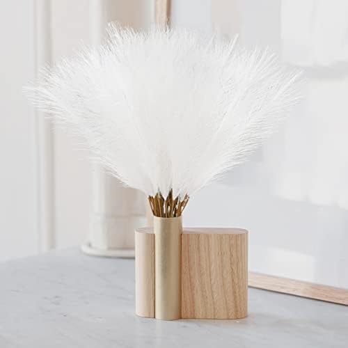 obbsie 150PCS White Faux Pampas Grass Decor, 21.6" Fluffy Vase Filler - Image 5
