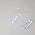 Clear Arch Table Numbers for Wedding, 5x7 Inch Arched Acrylic Table Numbers 1-25 with Stands, Clear Acrylic Arch Sign with Holder for Centerpiece, Reception, Wedding, Party, Event - Image 4