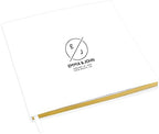 Andaz Press Personalized Wedding Guestbook with Gold Accents, Minimal Circle White Guest Sign in Guest Registry 120 Pages 8.5 X 8.5 Memories Book for DIY, Scrapbook, Photo Album by AndazPress