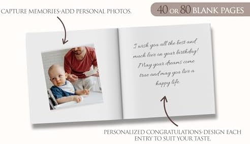 Baby Shower Guest Book – Personalized Hardcover Memory Book with Blank Pages (40 pages/20 sheets) - Image 6
