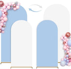 White Blue Arch Backdrop Cover Set of 2 (6FT/7.2FT) Arch Cover Spandex Party Wedding Arch Stand Covers for Baby Shower Bridal Shower Photo Birthday Spandex Baby Balloon Arch Covers Stretchy Backdrop by Unknown