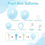 Purple Blue Balloons Double Stuffed Pearl Pastel Purple White Balloon Arch Kit With Long Balloons for Gender Reveal Baby Shower Birthday Wedding Bridal Party Decorations - Image 7