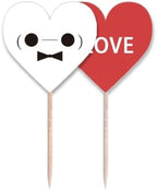 NO/NO Lovely Face Figure Baymax Toothpick Flag LOVE Heart Lable Cupcake Pick, sku16597875b68008f20429 by Unknown