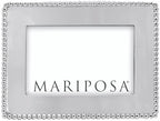 MARIPOSA BEADED 4X6 ENGRAVABLE FRAME | SILVER | BRILLANTE | FRAMES | ENGRAVABLE FRAMES | RECYCLED SANDCAST ALUMINUM | HANDMADE IN MEXICO by Unknown