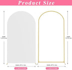 Putros Arch Backdrop Stand and Cover Set, 7.2ft Arch Stand with White Cover - Image 2