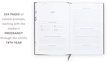 Promptly Journals, A Complete Childhood History: From Pregnancy to 18 Years Old (Grey, Linen) | Baby Book and Pregnancy Journal | Baby Memory Book - Image 3