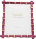 Jaye's Studio Gracie Chloe Decorative Pink Frame 8 x 10 Gold Frame Bamboo Picture Frame Easel Stand With Glass Display, Handcrafted Metal Rectangle Picture Frames Standing, Luxury Designer Home Decor by JayesStudio