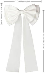 Detachable Coquette Satin Big Bow for Dress Cute Decor Bowknot - Image 4