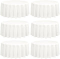 Showgeous 90 Inch Ivory Round Tablecloths, Polyester Table Covers by Showgeous
