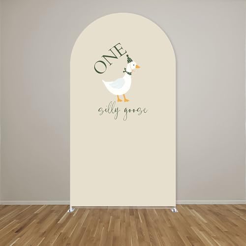Arch Backdrop Cover for One Silly Goose Baby Shower Arch Stand Stretchy Cover First Goose Kids 1st Birthday Party Fiesta Decorations (6x2.6ft Cover,997) - Image 2