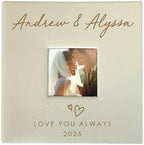 Personalized Photo Album For Couples, Holds 200 4" x 6" Photos, Engraved Hand Drawn Hearts Leatherette Picture Album, Gifts For Her, Wedding Gift by GiftsForYouNow