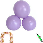 Reusable Inflatable Balloon Garland Arch Kit, 3/7 PCS Linked Pvc Balloons with Elastic Bands & Leak-proof Nozzle, Party Decoration for Birthdays, Weddings & Celebration (7, Purple) by Unknown