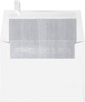 LUXPaper A6 Foil Lined Invitation Envelopes | Peel & Press | 4 3/4" x 6 1/2" | White w/Silver LUX Lining | 60lb. Text | 1,000 Qty by Envelopes.com
