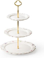 3 Tier Cupcake Stand, Ceramic Tiered Serving Stand by Omifun