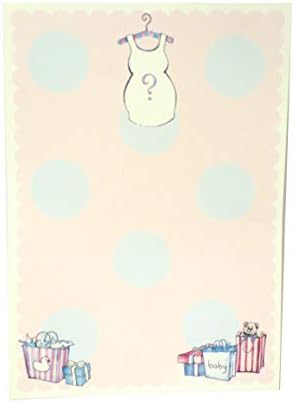 Bonnie Marcus Set of 48 Baby Shower Gender Reveal Print-your-own Invitations and Envelopes, Natural White Paper Pink and Blue by Unknown