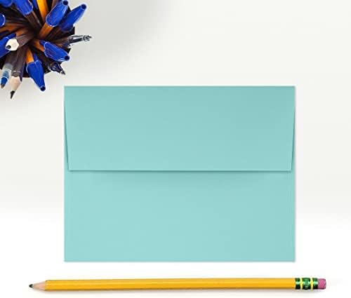 LUXPaper A2 Invitation Envelopes | Peel & Press | 4 3/8" x 5 3/4" | Seafoam Blue | 80lb. Text | 250 Qty - Image 4