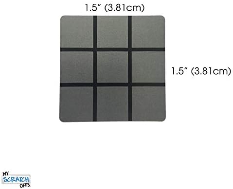 My Scratch Offs 1.5 in Silver Square Tic-Tac-Toe Grid Stickers, 250 Pack - Image 2
