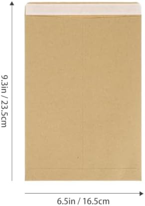 Vintage Kraft Paper Envelopes 50Pcs Glue Free Self Sealing File Bags - Image 2