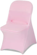 VEVOR Chair Covers, Polyester Spandex Chair Cover, Stretch Slipcovers for Wedding Party Dining Banquet Flat-Front Chair Covers (Pink-c, 50PCS) by VEVOR