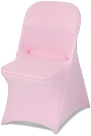 VEVOR Chair Covers, Polyester Spandex Chair Cover, Stretch Slipcovers for Wedding Party Dining Banquet Flat-Front Chair Covers (Pink-c, 50PCS) by VEVOR