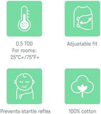 SwaddleMe by Ingenuity Original Swaddle, 100% Cotton, Improves Sleep & Calms Startle Reflex, 0-3 Months, 3-Pack - Busy Bees - Image 2