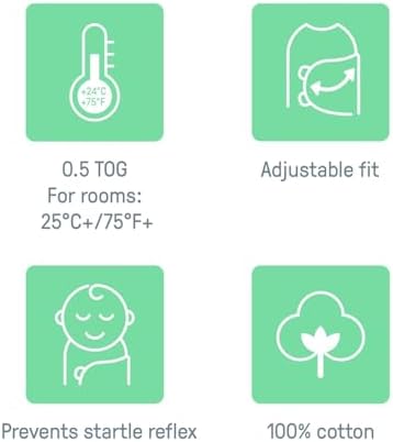 SwaddleMe by Ingenuity Original Swaddle, 100% Cotton, Improves Sleep & Calms Startle Reflex, 0-3 Months, 3-Pack - Busy Bees - Image 2