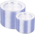 FLOWERCAT 200PCS Clear Plastic Plates Disposable Plates for Party - Clear Bulk Plastic Plates - 100 10" Dinner Plates and 100 7" Salad Plates for Weddings, New Year,Christmas Parties and Events by FLOWERCAT
